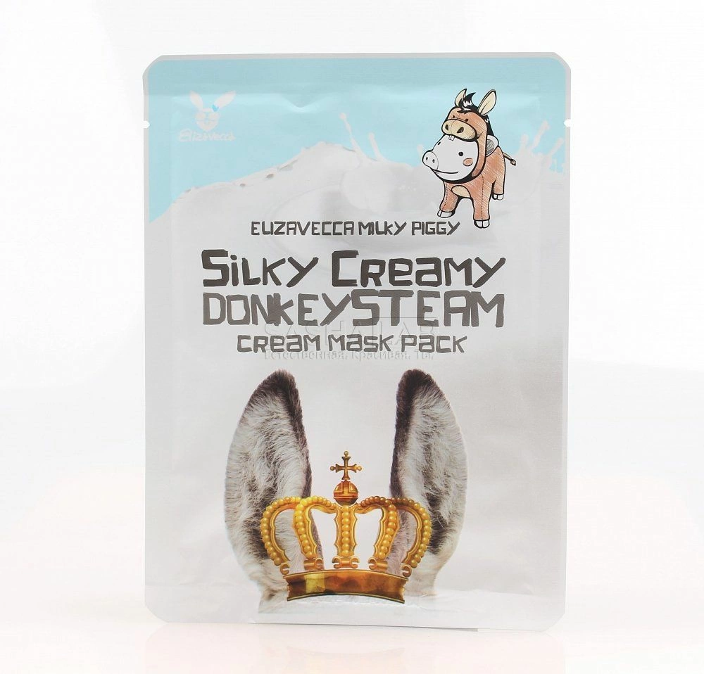 Elizavecca Тканевая маска для лица Milky Piggy Silky Creamy Donkey Steam Cream Mask Pack, 25 мл.