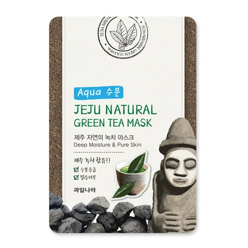 Welcos Тканевая маска для лица успокаивающая Jeju Natural Green Tea Mask