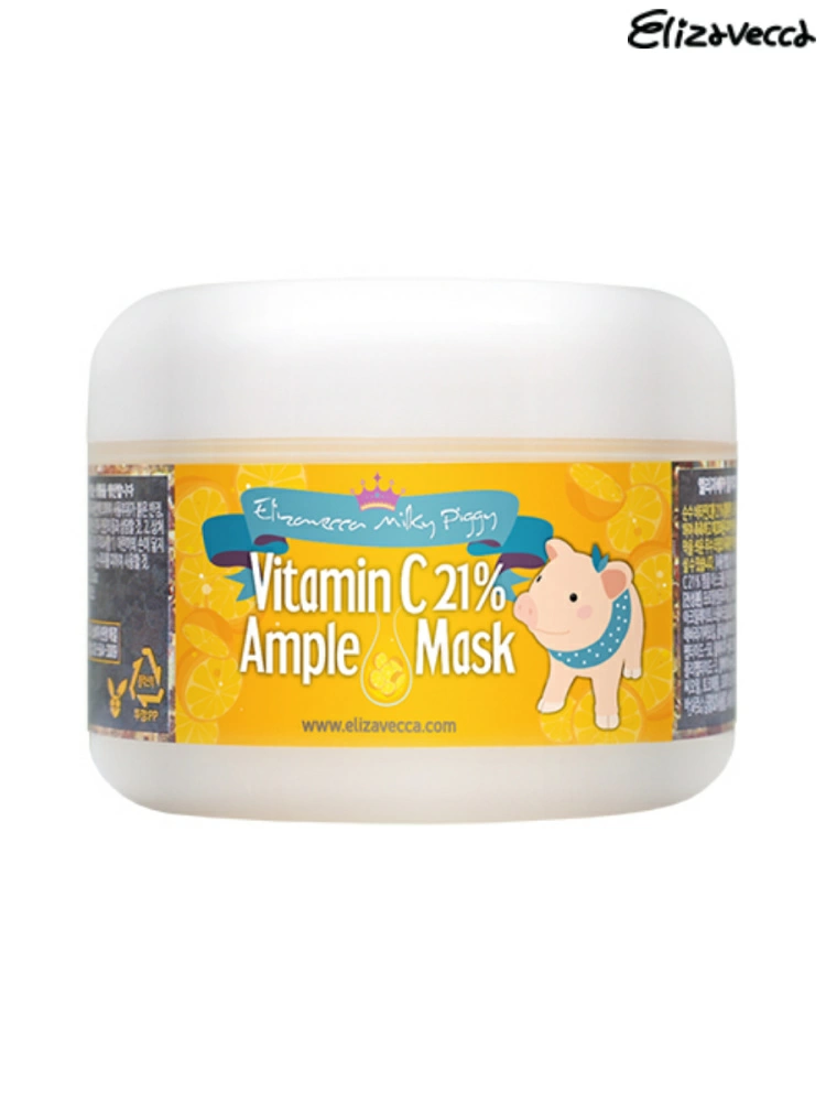 Elizavecca Разогревающая маска для лица Vitamin C 21% Ample Mask, 100 гр.