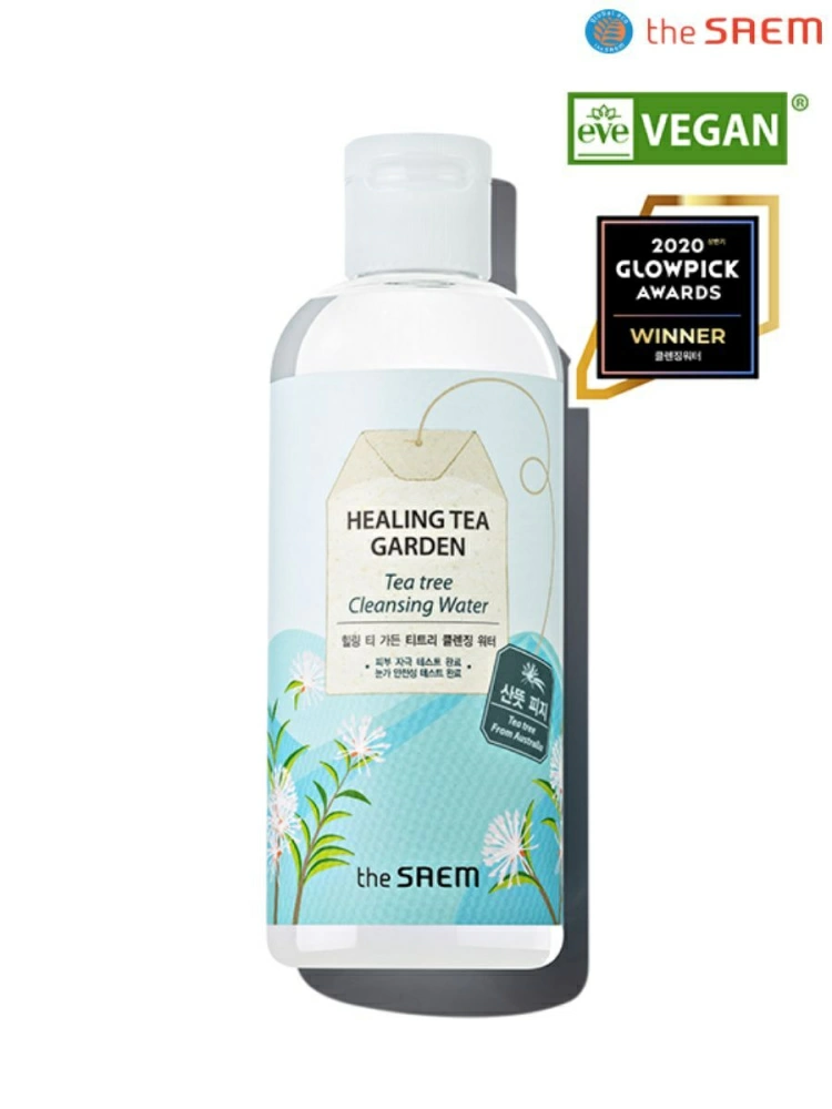 The Saem Средство для снятия макияжа Healing Tea Garden Tea Tree Cleansing Water, 300 мл.