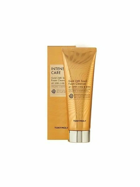 Tonymoly INTENSE CARE Gold 24K Snail Foam Cleanser Пенка для умывания с муцином улитки и коллоидным