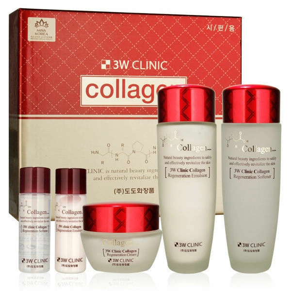3W Clinic Набор для ухода за лицом Collagen Skin Care 3 Items Set, 3 шт.