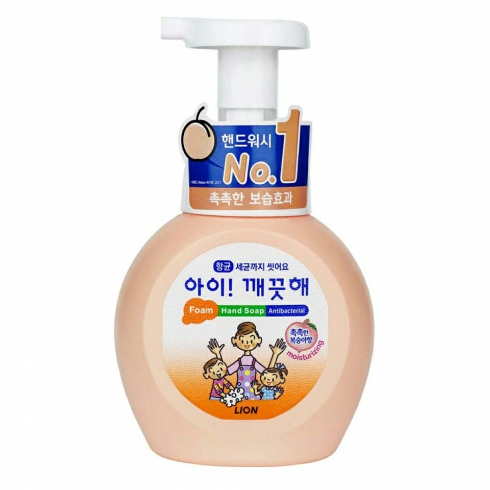 Lion Ai kekute Foaming handsoap Peach (Moisturising) 250 мл. bottle Жидкое пенное мыло для рук с экстр