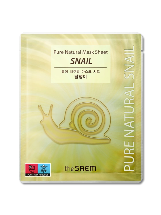 The Saem Маска для лица тканевая Pure Natural Mask Sheet (Snail) 20мл