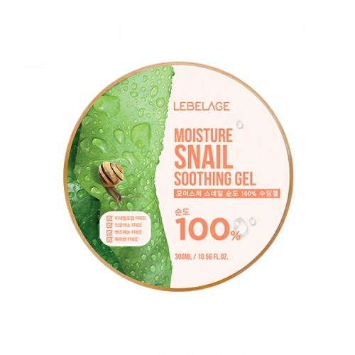 Гель для тела Lebelage Moisture Snail Purity 100% Soothing Gel с муцином улитки, 300 мл.