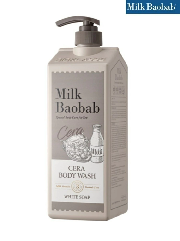 MilkBaobab Гель для душа Cera Body Wash White Soap, 1,2 л.