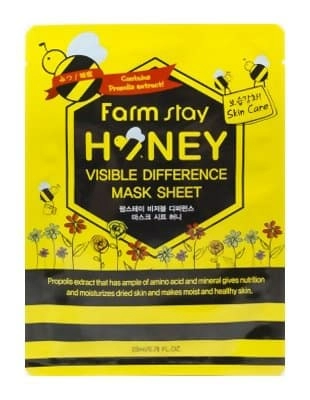 FarmStay Тканевая маска для лица Visible Difference Mask Sheet Honey с медом и прополисом, 23 мл.