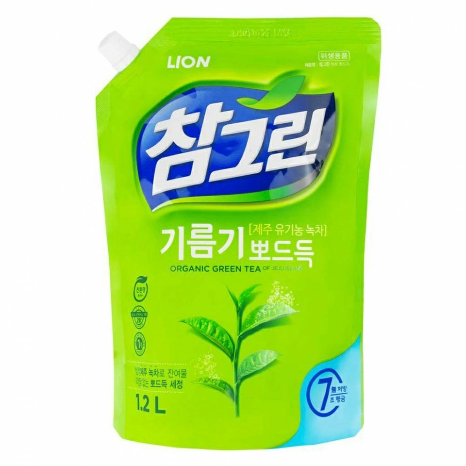 Lion CHARMGREEN 1.2kg spout refill Средство для мытья посуды, овощей и фруктов (зеленый чай)