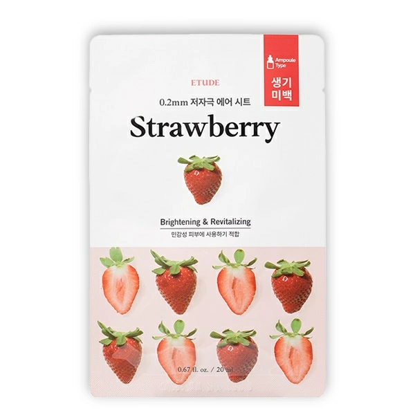 Etude House Тканевая маска для лица 0.2 Therapy Air Mask Strawberry, 20 мл.