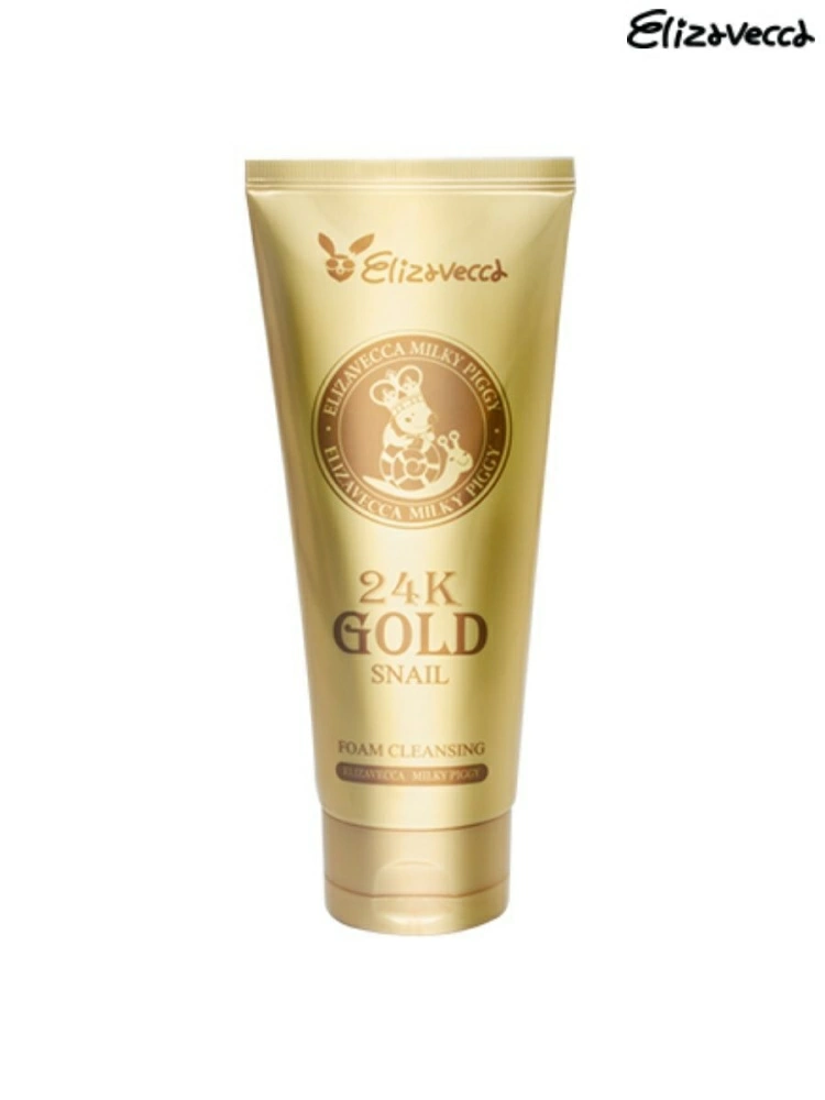 Elizavecca Пенка для умывания 24k Gold Snail Cleansing Foam с золотом и муцином улитки, 180 мл.