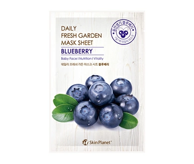 Mijin Тканевая маска для лица Skin Planet Daily Fresh Garden Mask Sheet Blueberry с экстрактом черники, 25 гр.