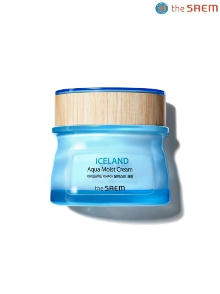The Saem Увлажняющий крем для лица Iceland Aqua Moist Cream, 60 мл.