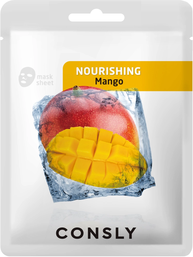 Consly Тканевая маска питательная с экстрактом манго Mango Nourishing Mask Pack, 20 мл.