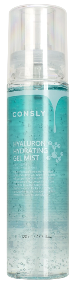 Consly Mist Гель-мист для лица увлажняющий с гиалуроновой кислотой Hyaluronic Acid Hydrating Gel Mist, 120мл