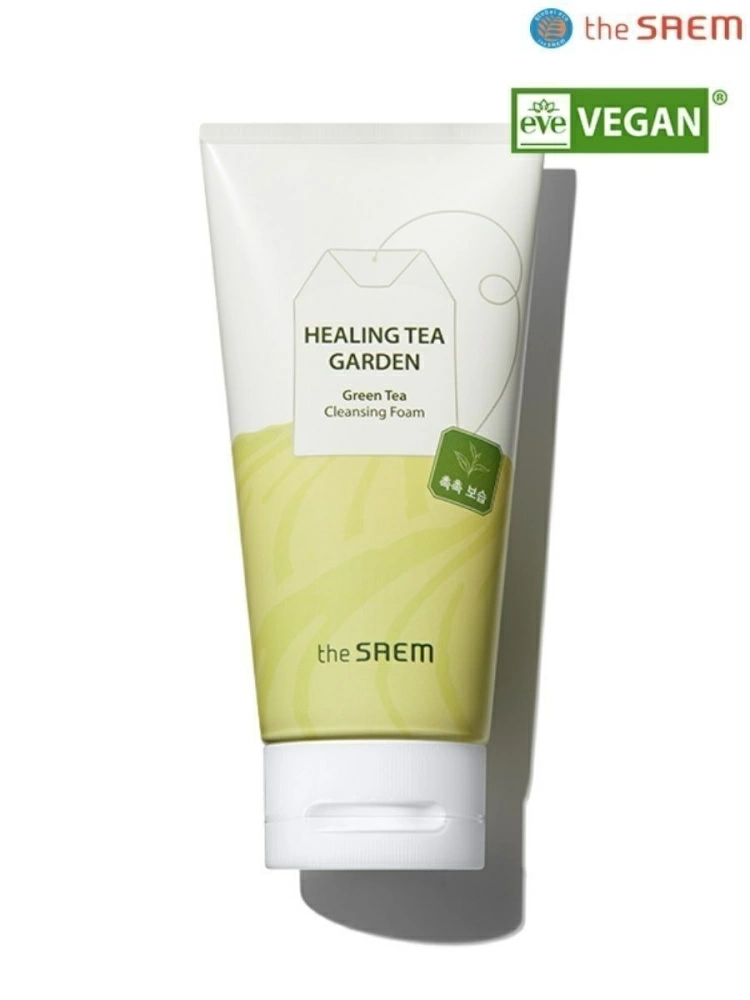 The Saem Пенка Healing Tea Garden Green Tea Cleansing Foam, 150 мл.