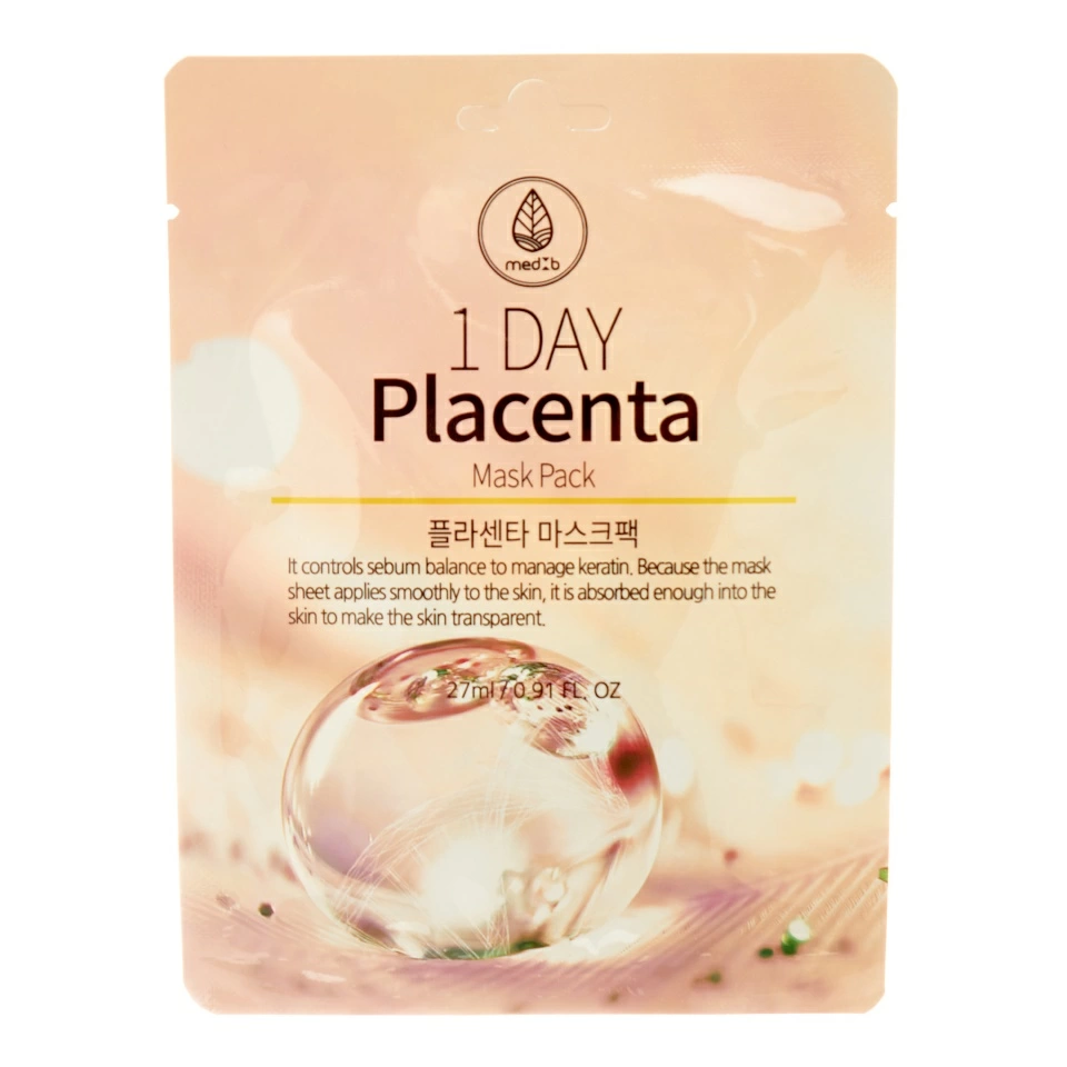 MEDB 1 Day Placenta Mask Pack Тканевая маска для лица с экстрактом плаценты