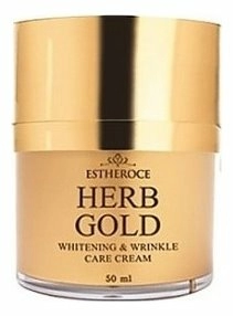 Крем для лица омолаживающий estheroce herb gold whitening & wrinkle care cream, 50 мл.