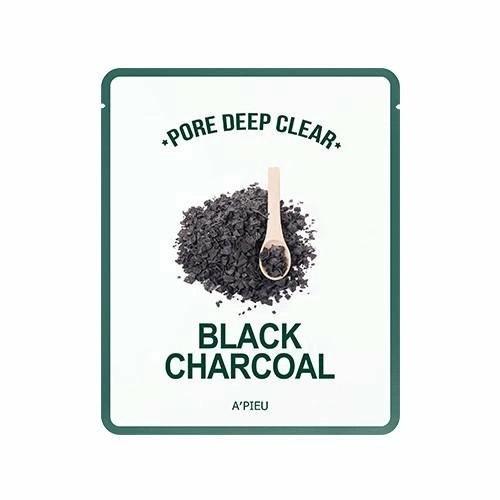 A'PIEU Глубокоочищающая маска для лица Pore Deep Clear Black Charcoal Mask, 15 гр.