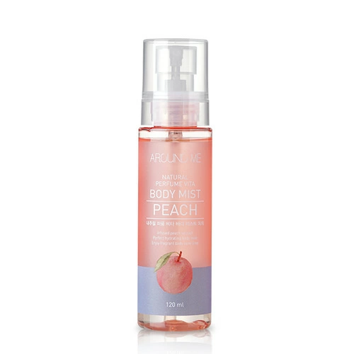 Welcos Around Me Peach Спрей для тела с экстрактом персика Around Me Natural Perfume Vita Body Mist Peach, 120 мл.