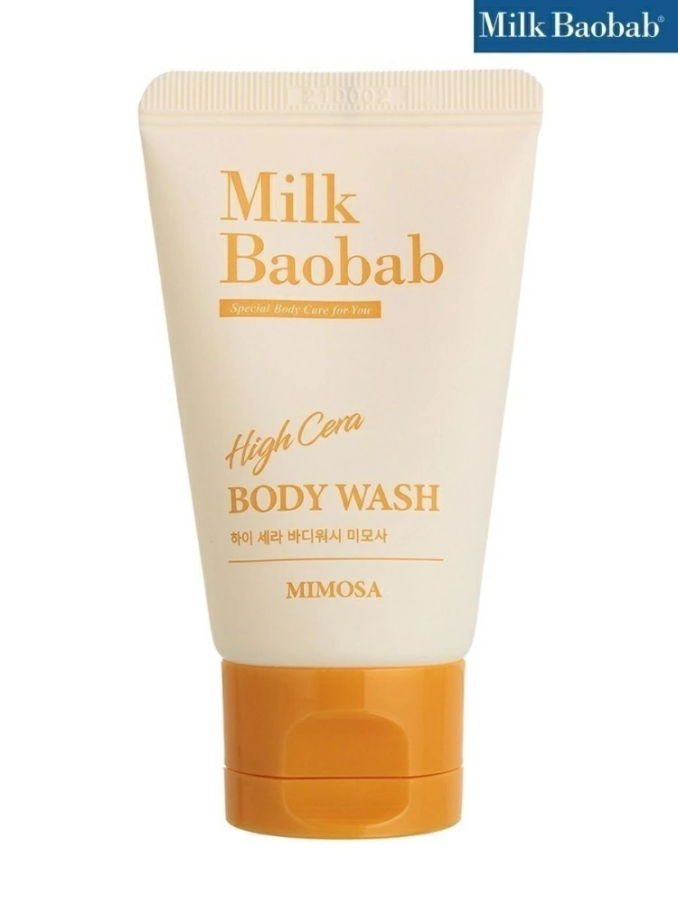 MilkBaobab Гель High Cera Body Wash Mimosa Travel Edition, 30 мл.
