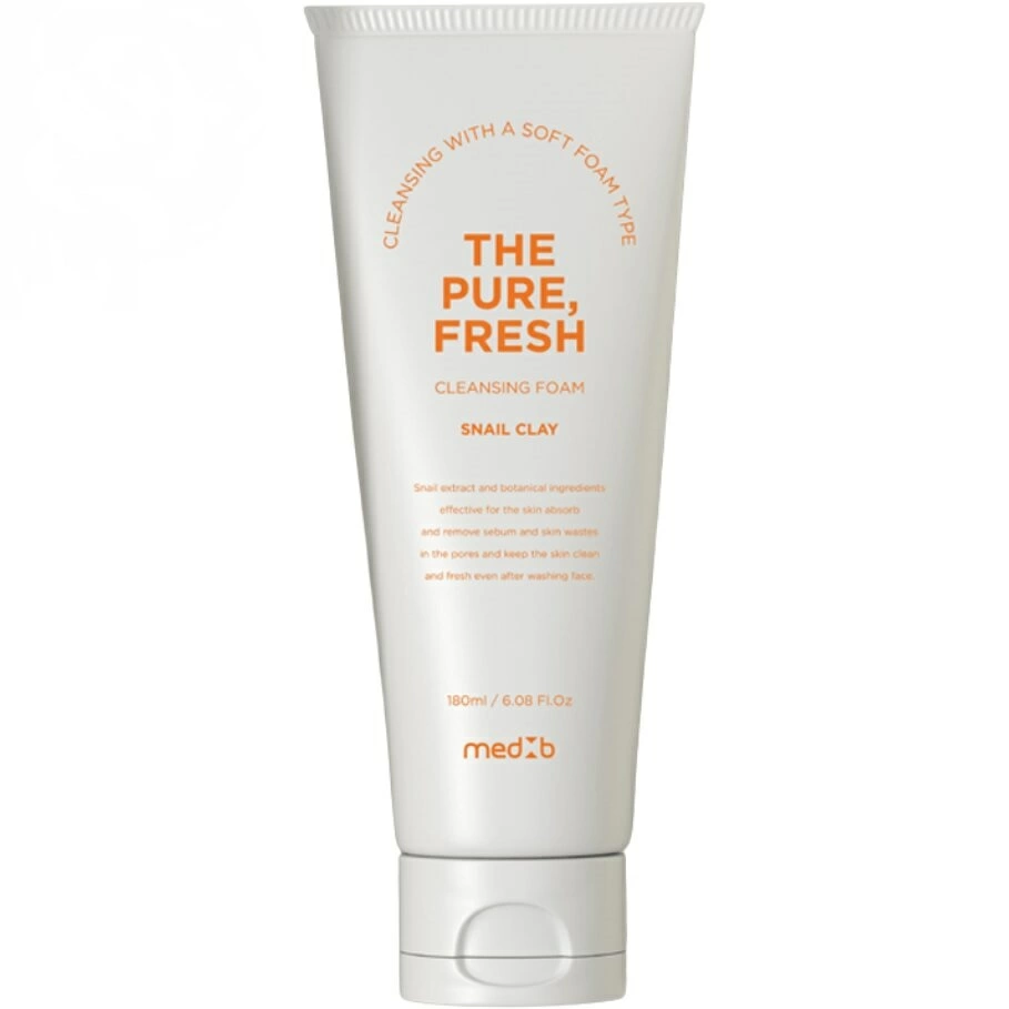 MEDB The pure, Fresh cleansing foam [Snail Clay] Освежающая очищающая пенка для умывания с муцином улитки и белой глиной