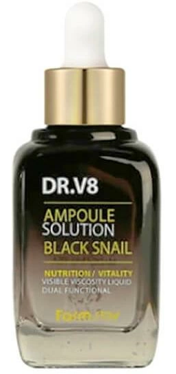 FarmStay DR-V8 Ampoule Solution Black Snail, 30 мл.