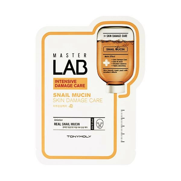 Tonymoly Тканевая маска для лица Master Lab Snail Mucin Mask с муцином улитки, 19 гр.