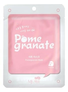 Тканевая маска для лица Mijin MJ CARE ON Mask Pack Pomegranate с экстрактом граната, 22 гр.