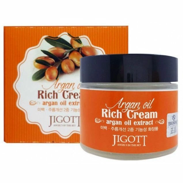 Jigott Интенсивно увлажняющий крем для лица Argan Oil Reach Cream с аргановым маслом, 70 мл.