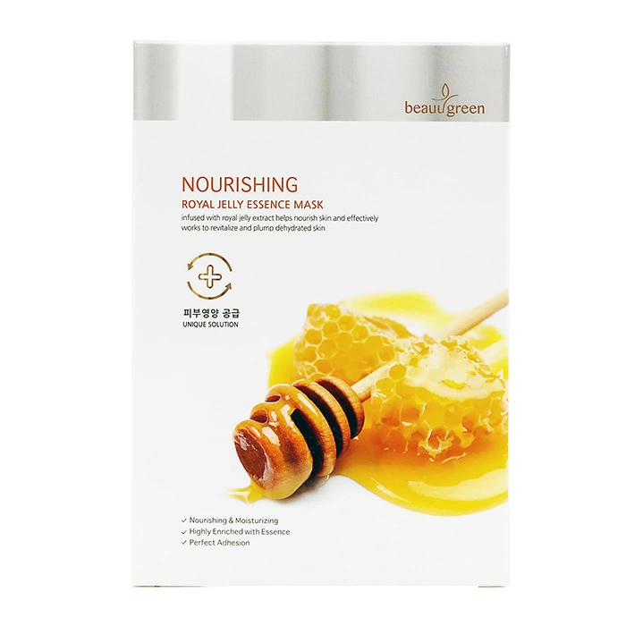 Beauugreen Маска на тканевой основе Premium Royal Jelly Essence Mask 23g