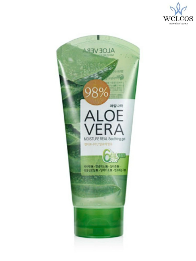 Welcos Гель для тела успокаивающий Aloe vera Moisture Real Soothing Gel, 150 мл.