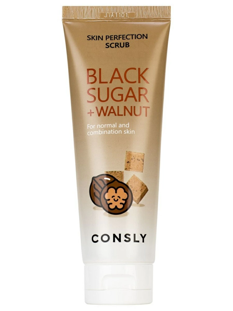 Consly Скраб для лица с черным сахаром и экстрактом грецкого ореха Black Sugar Walnut Skin Perfection Scrub, 120 мл.