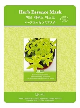 Тканевая маска для лица экстракты трав MJ Care Herb Essence Mask, 23 гр.
