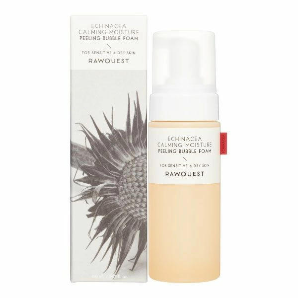 RAWQUEST Echinacea Calming Moisture Peeling Bubble Foam Увлажняющая успокаивающая кислородная пилинг-пенка для умывания с экстрактом эхинацеи