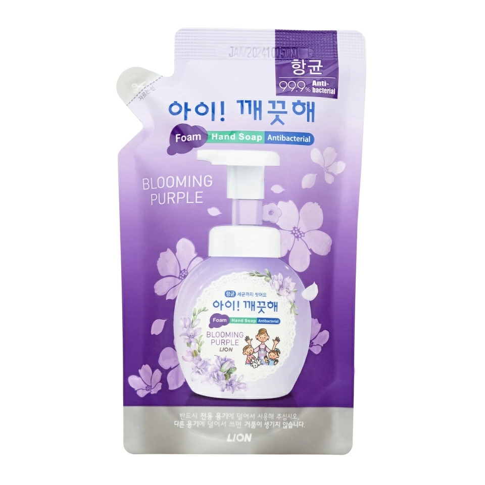 Lion Ai kekute Foam handsoap blooming purple 200 мл. Жидкое пенное мыло для рук с ароматом фиалки