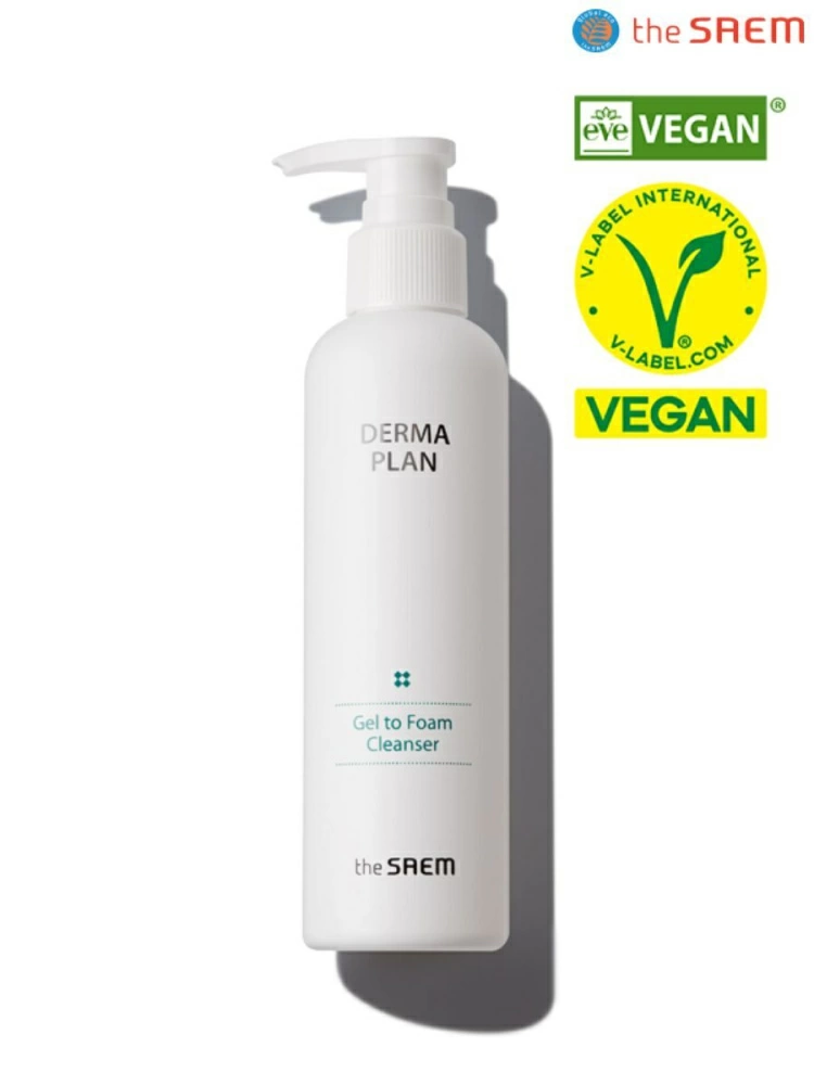 The Saem Пенка Derma Plan Gel to Foam Cleanser, 180 мл.