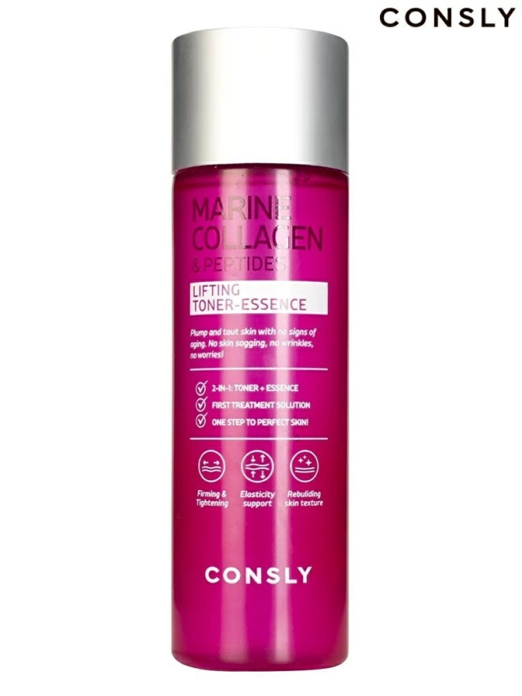 Consly Тонер-эссенция укрепляющий с коллагеном и пептидами Marine Collagen Peptides Lifting Toner-Essence, 200 мл.