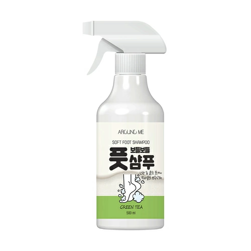 Welcos Around Me Пенка для ног очищающая Soft Foot Shampoo Green Tea, 500 мл.