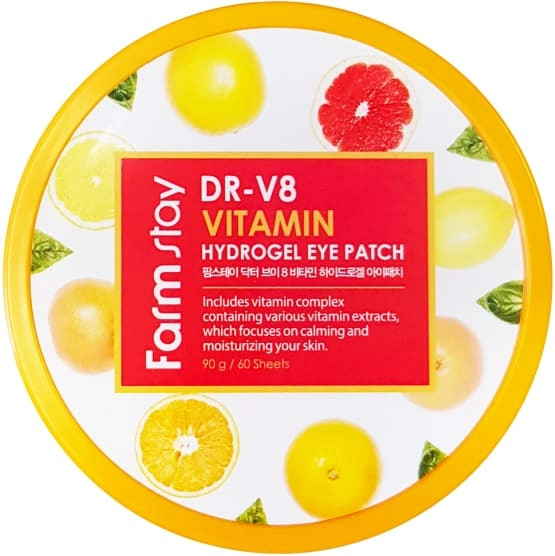 FarmStay Гидрогелевые патчи для глаз DR-V8 Vitamin Hydrogel Eye Patch с витаминами, 60 шт.