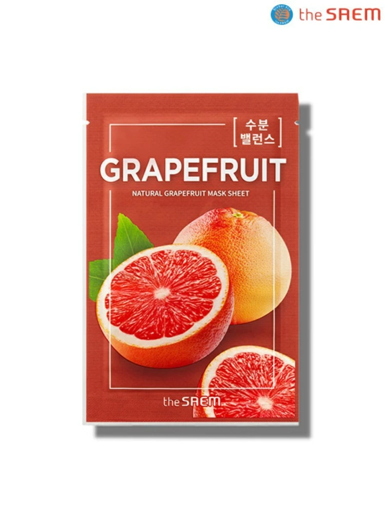 The Saem Тканевая маска Natural Grapefruit Mask Sheet, 21 мл.