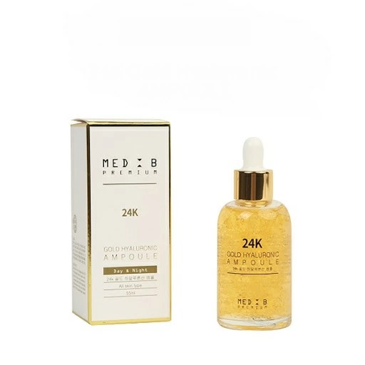 MEDB Premium 24K Gold Hyaluronic Ampoule Сыворотка для лица с гиалуроновой кислотой и золотом