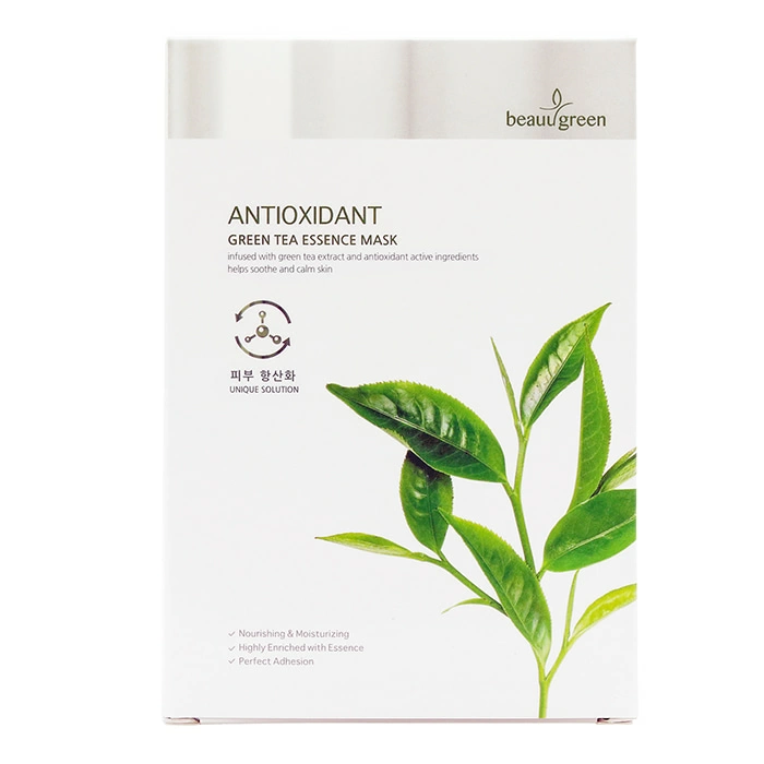 Beauugreen Маска на тканевой основе Premium Green Tea Essence Mask 23g