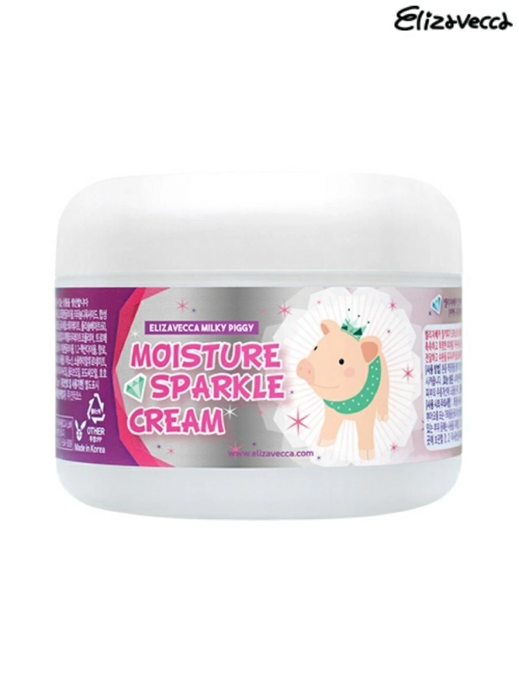 Elizavecca Увлажняющий крем для лица с эффектом сияния Milky Piggy Moisture Sparkle Cream, 100 гр.