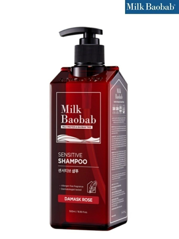MilkBaobab Шампунь Sensitive Shampoo Damask Rose, 500 мл.