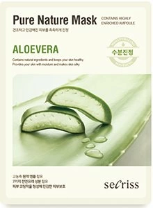 Anskin Тканевая маска для лица Secriss Pure Nature Mask Pack Aloe vera, 25 мл.