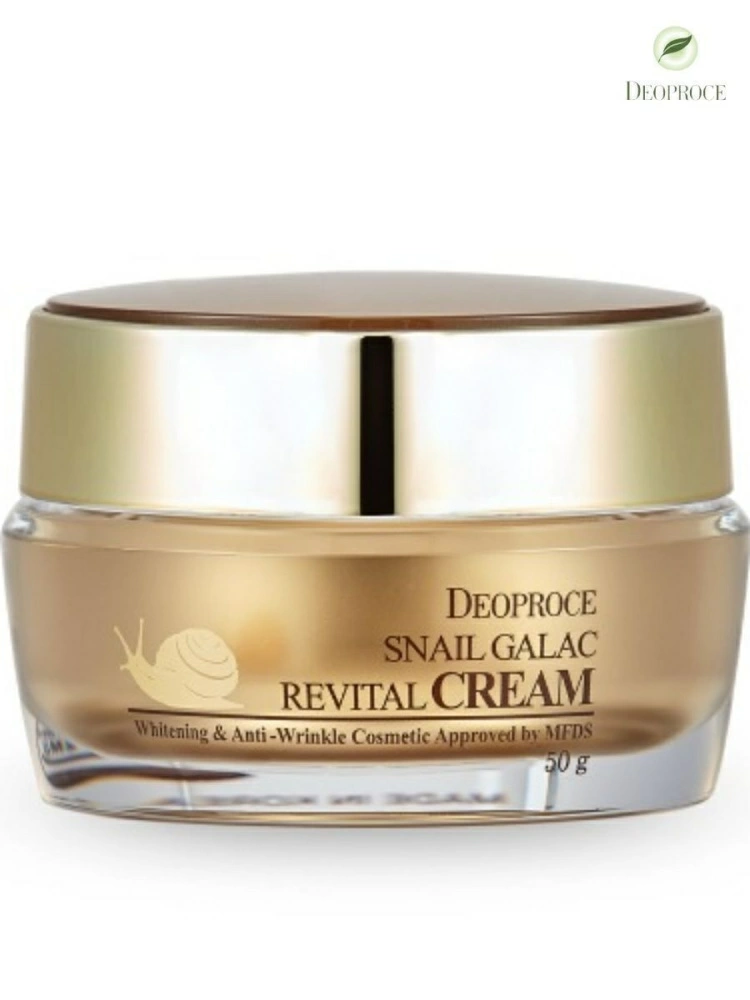 Deoproce Крем для лица Snail Galac Revital Cream с муцином улитки, 50 гр.