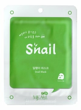 Тканевая маска для лица Mijin MJ CARE ON Mask Pack Snail с муцином улитки, 22 гр.