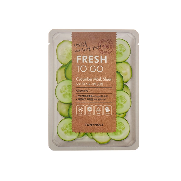 Tonymoly FRESH TO GO Cucumber Mask Sheet Освежающая тканевая маска для лица с экстрактом огурца