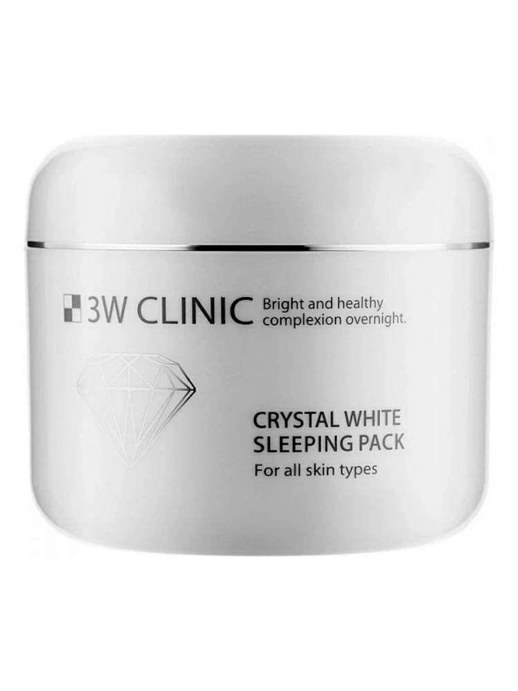 3W Clinic Маска для лица ночная осветляющая Crystal White Sleeping Pack, 100 мл.