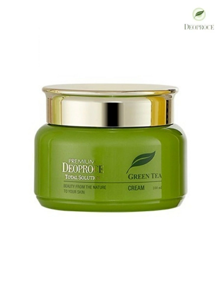 Deoproce Крем для лица Premium Green Tea Total Solution Cream с экстрактом зеленого чая, 100 мл.